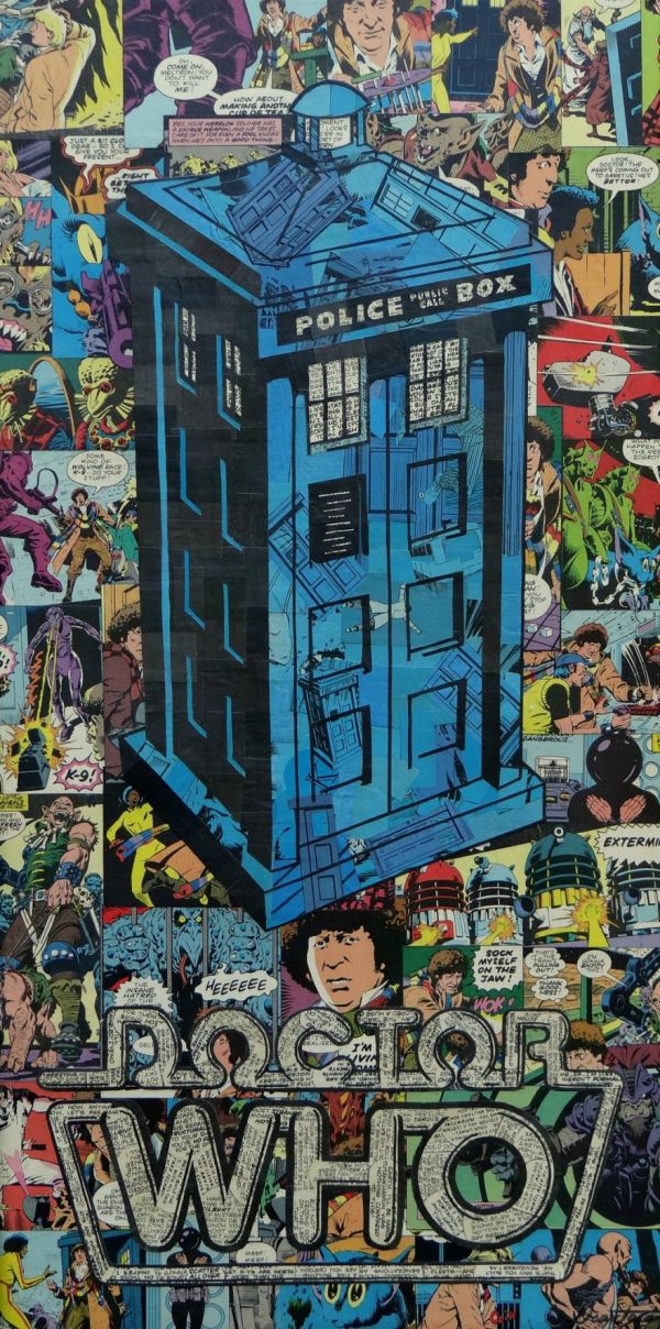 collage comic collages mike doctor tardis dr alcantara comics recycled phone marvel pop nerdy dc been artist cool buzzfeed awesome