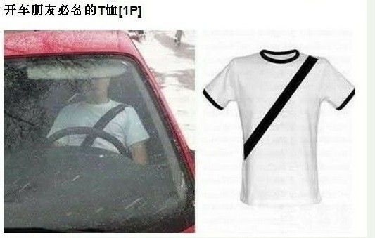 Chinese driver's t-shirt