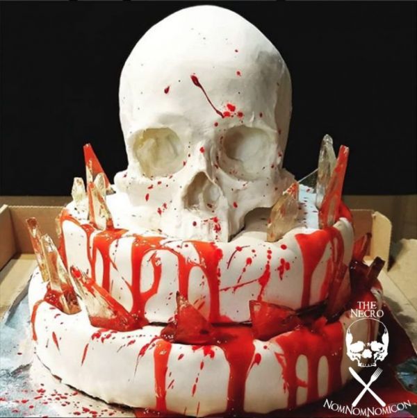 Glass Shard and Skull Cake
