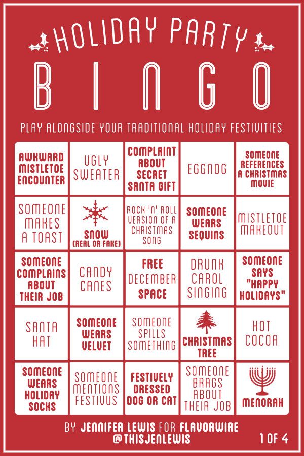 Holiday Party Bingo - Neatorama