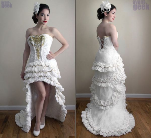 Conviently Reusable Toilet Paper Wedding Dress Neatorama