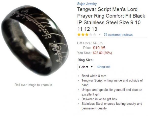 the lord of the rings ring inscription meaning