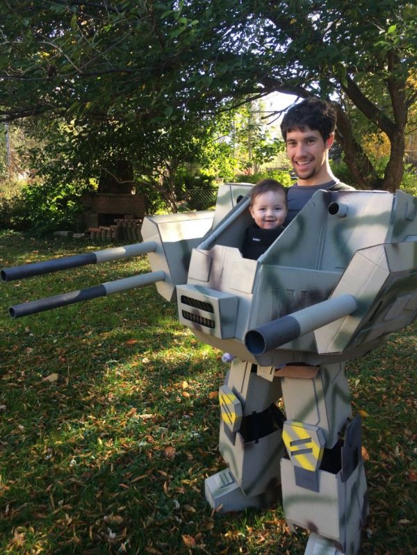 Father and Son MechWarrior Halloween Costume Neatorama