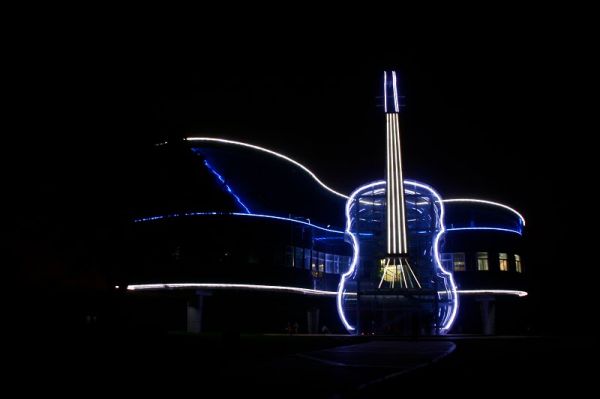 piano and violin building