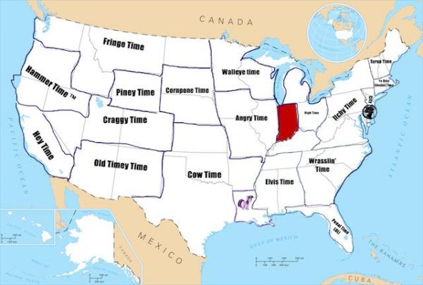 central time zone map