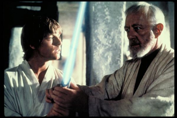 Resultado de imagen de obi wan kenobi y luke skywalker