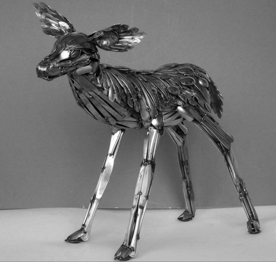 Awesome Metal Animal Sculptures Made Out Of Silverware Neatorama