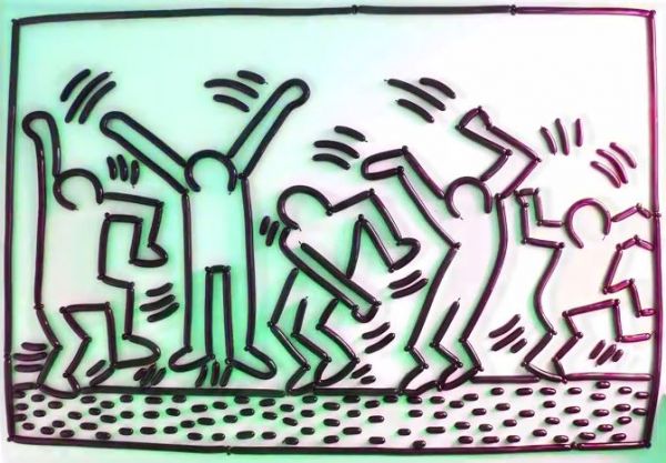 keith haring pop art figures dancing