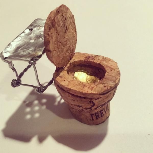 These Tiny Chairs Were Made Entirely of Champagne Corks Neatorama