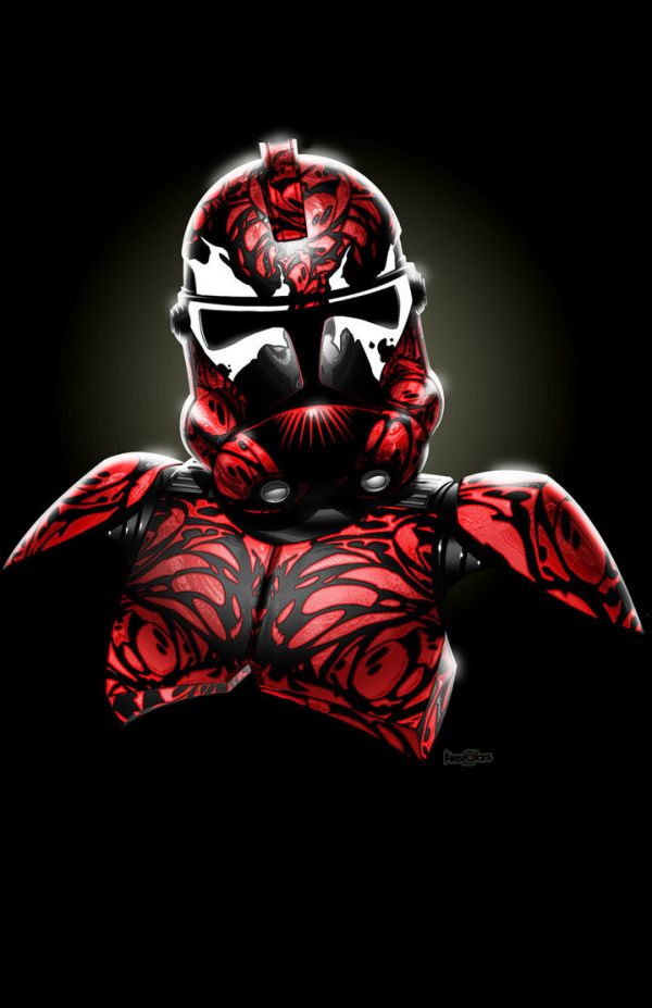 red armor clone trooper