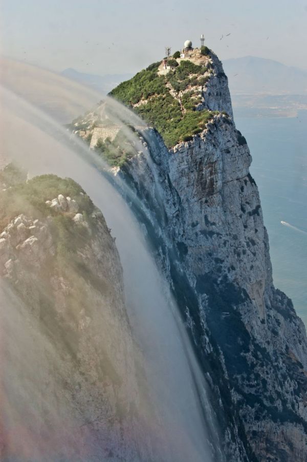Photo: Clouds Flowing over the Rock of Gibraltar - Neatorama