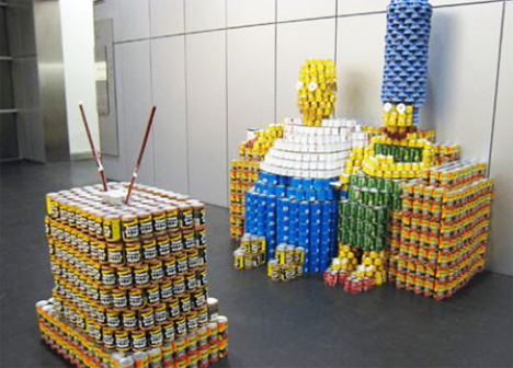 Canstructions-Simpsons Canstructions-Simpsons