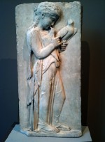 Grave stele of a little girl, ca. 450440 b.c.
