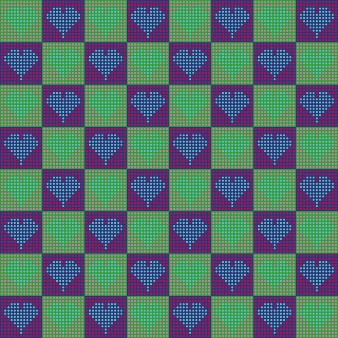 illusion colored hearts