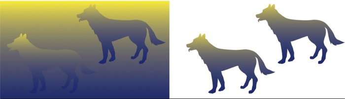 illusion two wolves