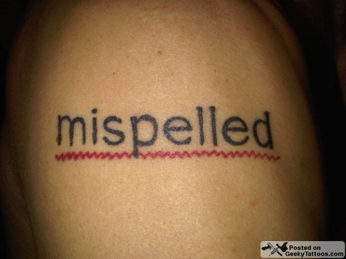 mispelled