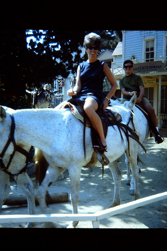 Disneyland - Mule Ride, Marilyn and Bob