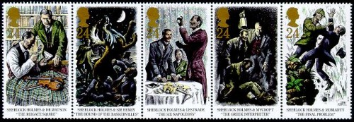 five Holmes stamps