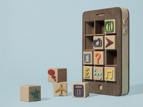 wooden iphone