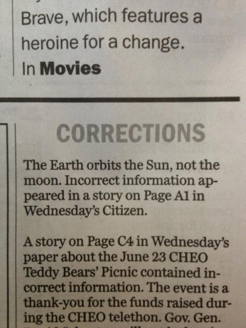corrections