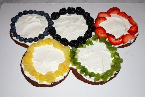 Olympicringsfruitpizza