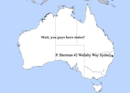 Labeled by Australian Who Knew Nothing of Its Geography - Neatorama