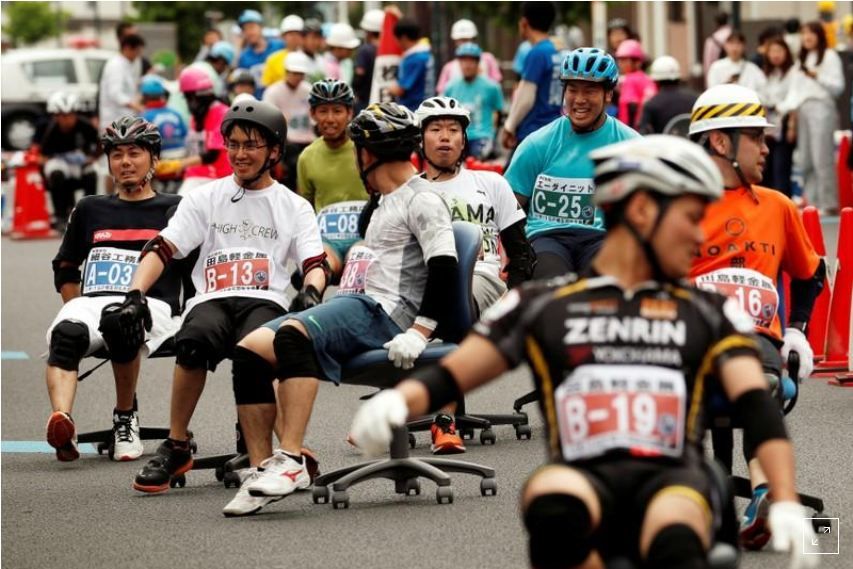 55 Teams Compete at Japan’s Office Chair Grand Prix - Neatorama
