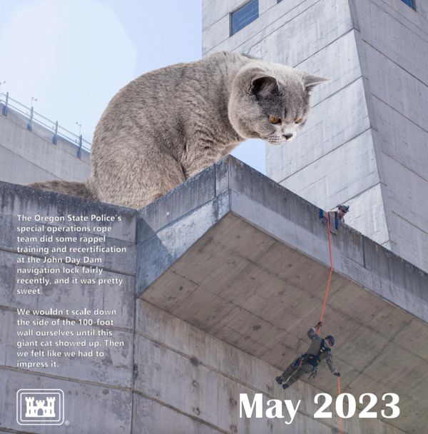 The US Army Corps of Engineers 2023 Cat Calendar
