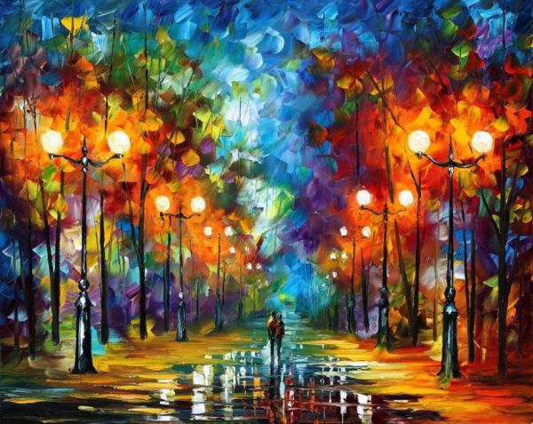 Leonid Afremov's Beautiful Paintings of Rainy Evenings - Neatorama