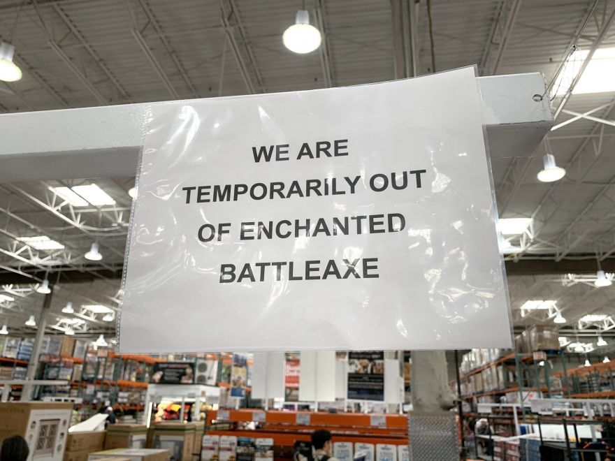 Prankster Leaves Signs for Magical Items around Costco