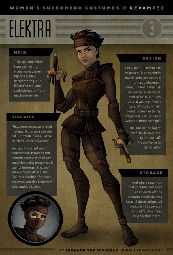 Practical Redesigns For Female Superhero Costumes - Neatorama