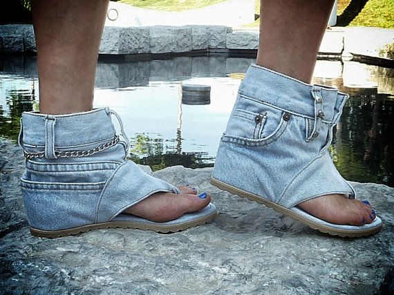 Jeans Sandal Boots - Neatorama