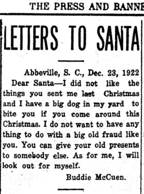 Weird Letters To Santa From Rural Kids In The 1920s - Neatorama