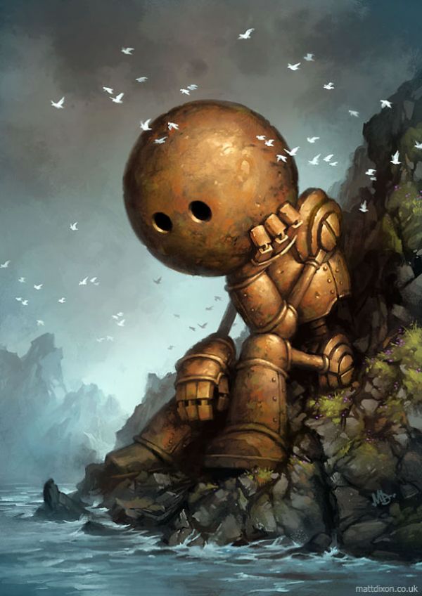 These Sad Robot Paintings Will Tug At Your Coronary Circuits - Neatorama